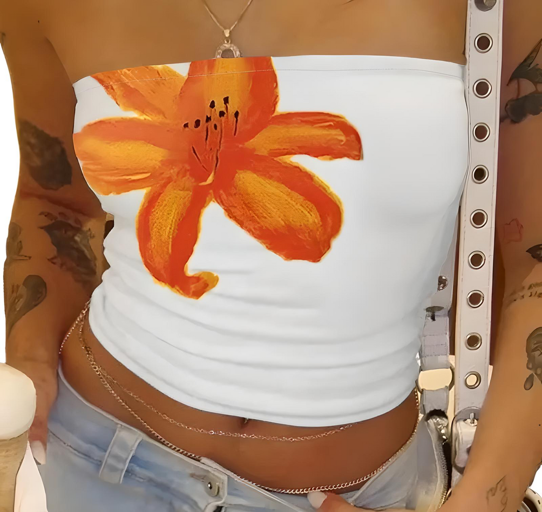 Top band orange flower