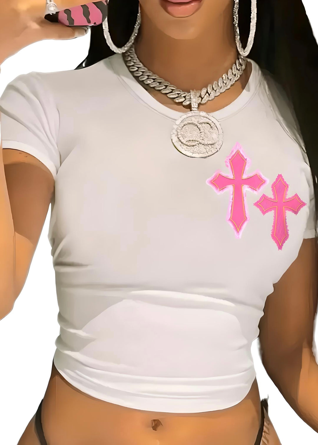Crop-top pinky cross