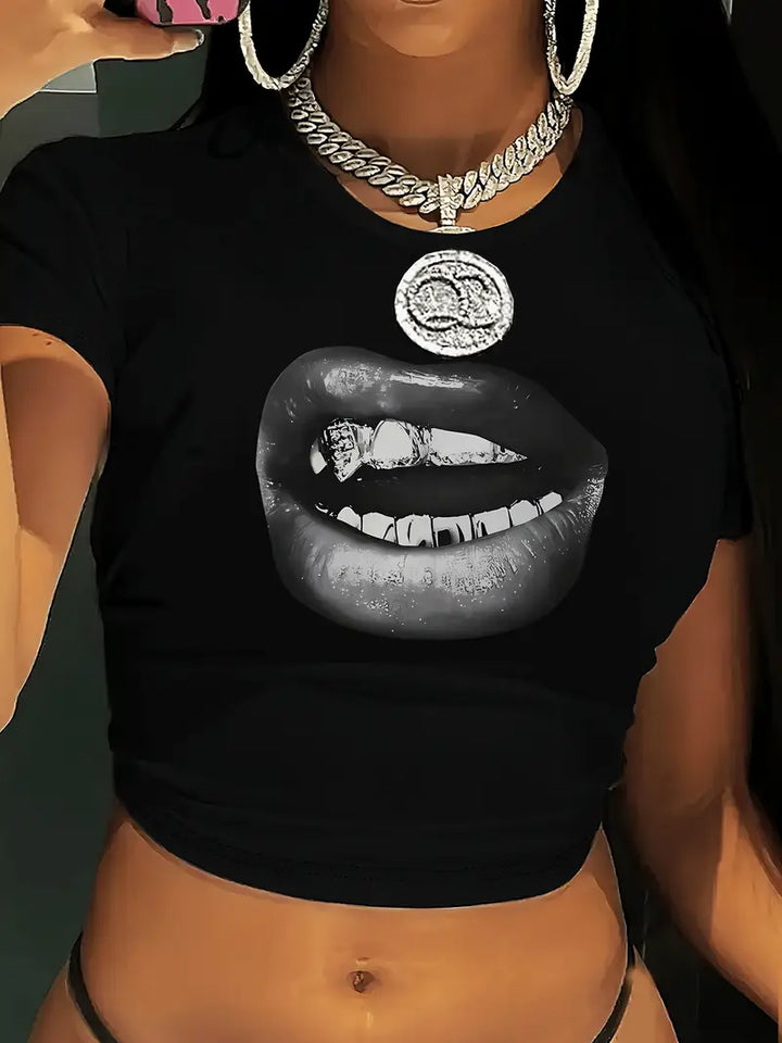 Crop-top fash grillz